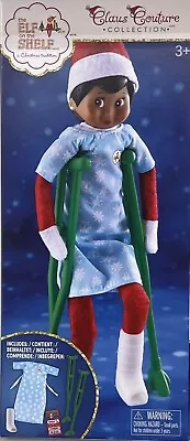$9 • Buy Elf On The Shelf Self Care Kit Crutches Cast Claus Couture Clothes Outfit NEW