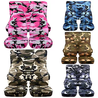 Front And Rear Car Seat Covers Urban Camouflage Fits Wrangler YJ /TJ /LJ • $149.99