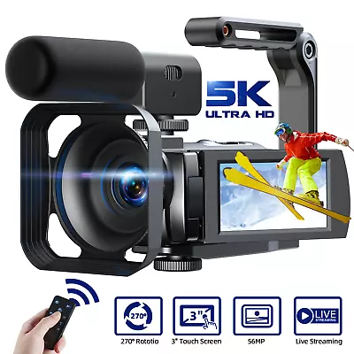 UHD 5K Video Camera Camcorder 16X Digital 56MP For YouTube Touch Screen Vlogging • $179.99