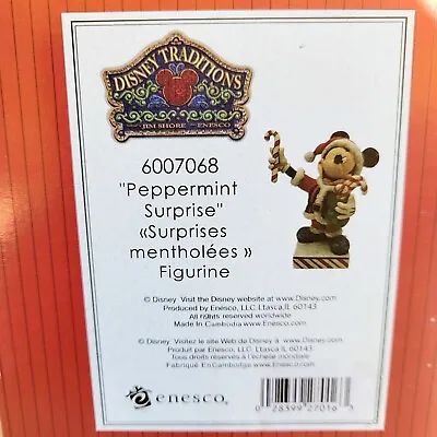Jim Shore Disney Mickey Peppermint Surprise Santa 6'' 6007068  Enesco  NEW • $34.99