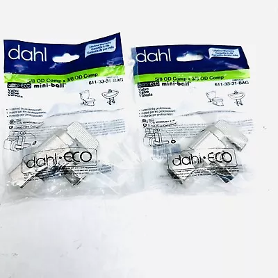 (lot Of 2) Dahl 611-33-31 -bag Mini-ball 5/8  Od Comp X 3/8  Od Comp • $39.99