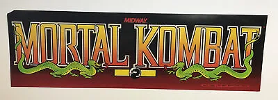 MORTAL KOMBAT Midway  Arcade Game Sign Marquee Header Translite 1992 ORIGINAL • $49.98