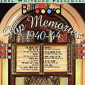 Billboard Pop Memories: 1940-1944 By Various Artists (CD Feb-1994 Rhino... • $1.50