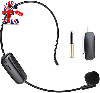 £36.99 • Buy Wireless  Microphone  Headset  UHF ,  UHF  Wireless  Mic  Headset  And  Handheld