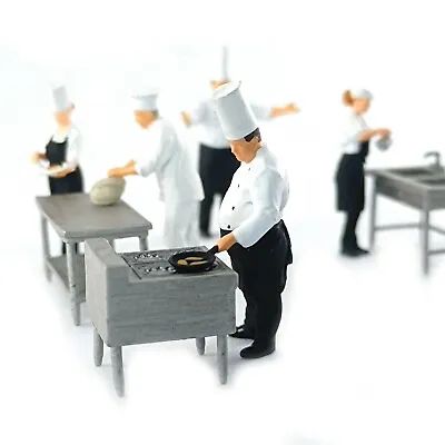 $6.99 • Buy RM Simulation Figures 1:64 Sand Micro Miniature Scene Restaurant Kitchen Chef 
