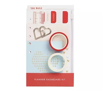 Kikki K Med Planner Dashboard Kit Met You Stickers Quote Cards Washi Tape • $12