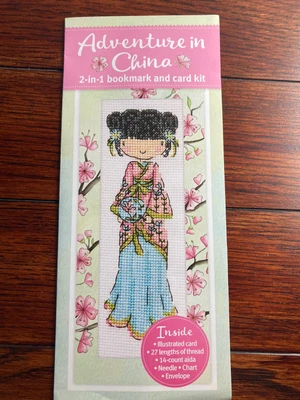 £2.99 • Buy New Adventure In China 2 In 1 Bookmark & Card Kit Cross Stitch Kit Inc Chart