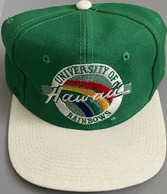 Vintage NEW UH University Of Hawaii Rainbows Hat The Game Big Logo Cap Sz 7 1/8 • $159.99