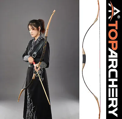 30-50Lbs Traditional Archery Hunting 51  Recurve Bow Wooden Handmade Mongolian • $108.09