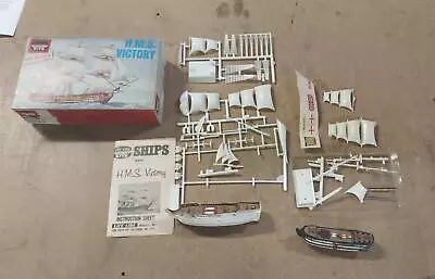 Vtg Life Line Hobby Kit H.M.S Victory Ship Model Molded Sails B369-90 Boat • $9.99