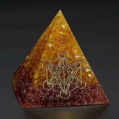 Citrine Orgone Pyramid Energy Generator Protection Healing Meditation Orgonite • $15.17