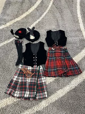 Old Vintage Scottish Kilts Hats Belt Leather Sporran Woman's Or Child's Kilt • $80