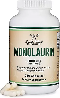 Monolaurina 1000 Mg Por Porción 210 Cápsulas Apoyo A La Salud Inmunitaria • $37.99