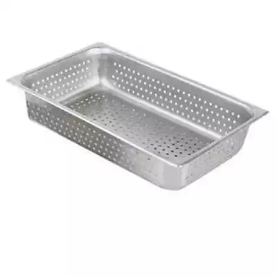 Full Size Perforated Stainless Steel Steam Table Food Pan 4  Deep Hotel Pan • $25.09