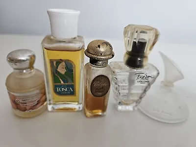 Vintage 5 Mini Perfume Cologne Bottles Empty Partially Full Heremes • $12