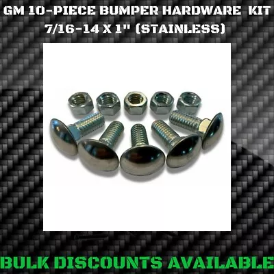 1960-1994 C10 Pick Up Truck Front Rear Chrome BUMPER BOLTS 7/16  Carriage GM OEM • $23.96