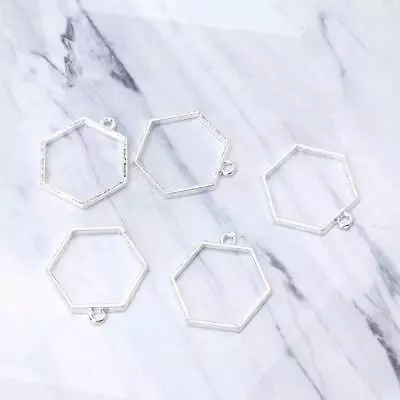 £2.99 • Buy 5Pcs Hollow Frame Open Back Bezel Pendant UV Resin Pressed Flower Jewelry Making