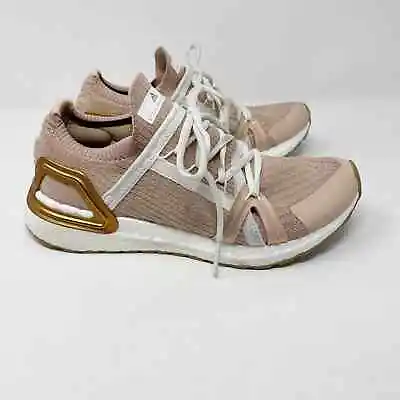 Adidas By Stella McCartney Womens 7 Pink Beige Ultraboost 20 Sneakers Primeknit • $150