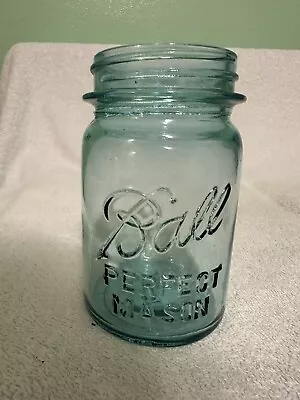 Vintage BALL BLUE Mason Canning Pint Jar (1923-1933) W/Zinc Lid • $6.70