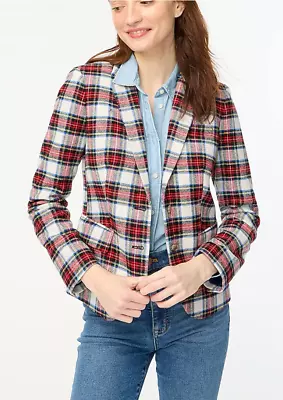 J.Crew $218 Tartan Schoolboy Blazer Size 0 BV125 • $120