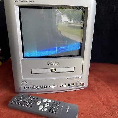 Toshiba 9  TV/DVD Combo MD9DM1R 120 VAC W DC & RCA Inputs Works Great W Remote! • $139
