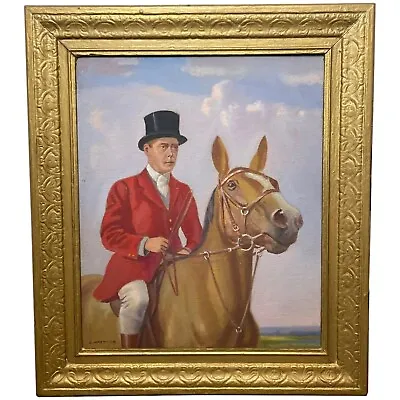 £1850 • Buy Oil Painting Sporting Hunting Portrait Of King Edward VIII By Geoffrey Mortimer