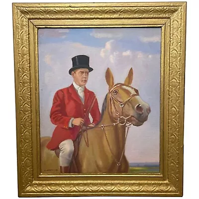£1850 • Buy Oil Painting Sporting Hunting Portrait Of King Edward VIII By Geoffrey Mortimer