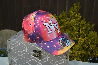 NY City Gang Snap Back Hat Cosmic Coloured Print • £9.99