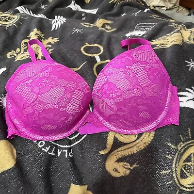 Victoria’s Secret Biofit Demi Uplift Bra Underwire Lace Pink 34D • $20