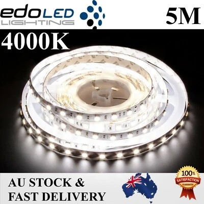 $14.71 • Buy 5050 SMD Natural White 5M  300 LED Flexible 12V Led Strip Lights Caravan Car