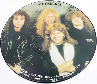 METALLICA Limited Edition Interview Picture Disc Vinyl (Baktabak 2066) • $34.99