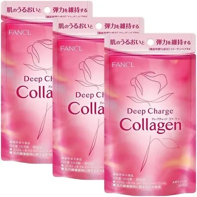 SET 3 PACKS FANCL Deep Charge Collagen 180 Tablets For 30 Days  From Japan • $69.36