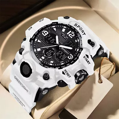 SMAEL Mens Waterproof Watch Sport Military Analog Quartz Digital Wrist Watches • $11.49