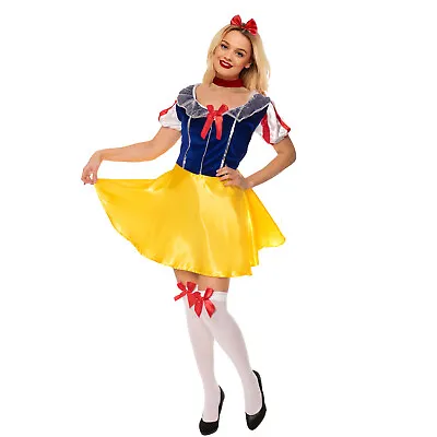 Snow White Princess Adult Halloween Fancy Dress Costume Book Day Fairytale • £15.99
