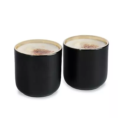 La Cafetiere Edited Set Of 2 Insulated Black And Gold Mugs • £16.49