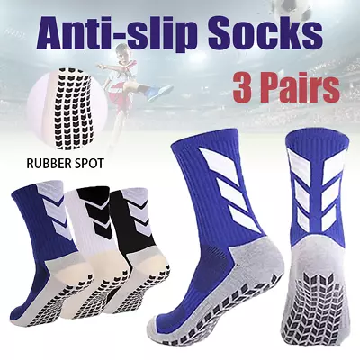 Men Women's Anti-Slip Slipper Socks Sports Football Knee High Hockey Socks • $20.99