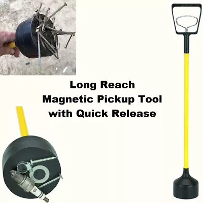 LONG REACH MAGNETIC Pickup Tool With Quick Release Lever Ferrous Metal Pick Up • $28.95