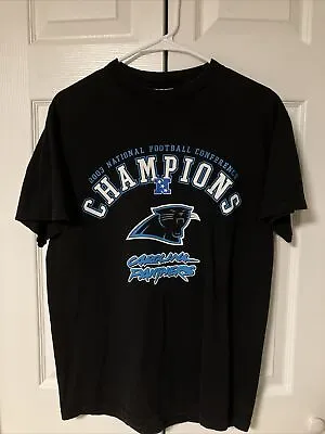 2003 Carolina Panthers Tennessee River VTG T-shirt Medium Black NFL Y2K • $15
