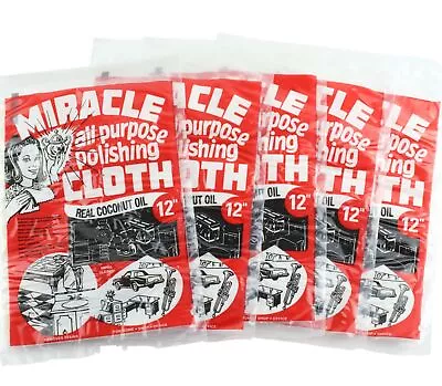 Miracle Cloth All Purpose Polishing Cloth 5 Pack Real Coconut Oil 9  X 12  • $32.95