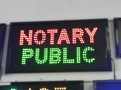 NOTARY PUBLIC Sign For Business Displays | Electronic Light Up Sign  Flasing. • $80