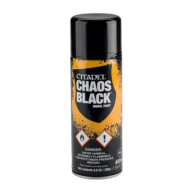 Chaos Black Spray 62-02 Games Workshop Warhammer 40K Age Of Sigmar Citadel Sp... • £22.85