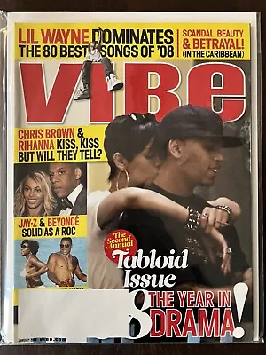 VIBE Magazine- Chris Brown/Rihanna/Lil Wayne/Beyonce/Jay-Z *L@@K* - January 2009 • $12.95