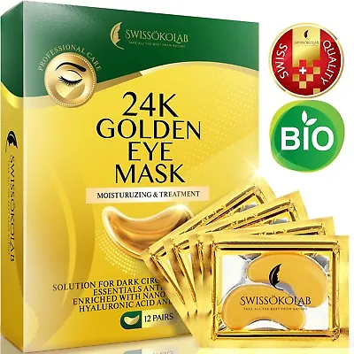 Under Eye Patches 24 K Gold Eye Mask Collagen Eye Pads Anti Dark Circle  • $13.97