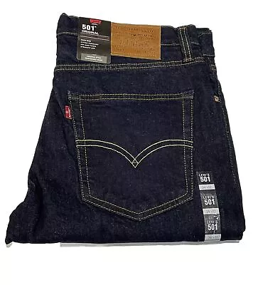 Levi's 501 Regular Fit Dark Blue Jeans (W32-W38)  Leg 30-32 • £33.99