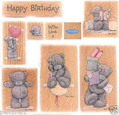 Me To You Blue Nose Tatty Teddy Wooden Block Rubber Stamps Birthdays & Greetings • £0.99