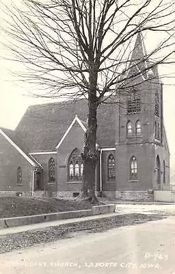 La Porte City Iowa Methodist Church Real Photo Antique Postcard K53092 • $10