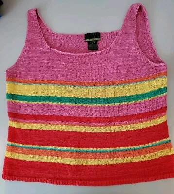 Vintage Sigrid Olsen Sport Tank Top Knitted Sleeveless Shirt Women’s PM Colorful • $15