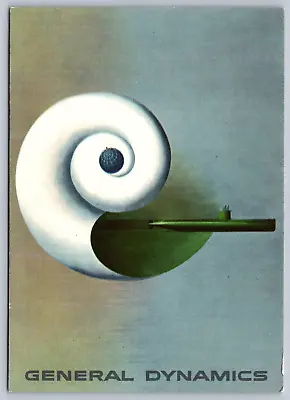 ORIGINAL 1955 ERIK NITSCHE ATOMS FOR PEACE GENERAL DYNAMICS Postcard #1 NAUTILUS • $49.99