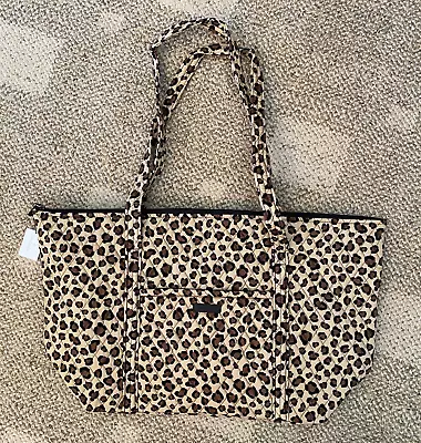 Vera Bradley Miller Bag Large Tote 18229-147 Leopard Brown Travel • $69.99