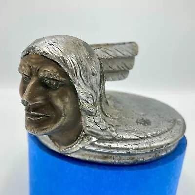 Vintage 1929 Pontiac Indian Chief Hood Ornament Mascot Radiator Cap • $51